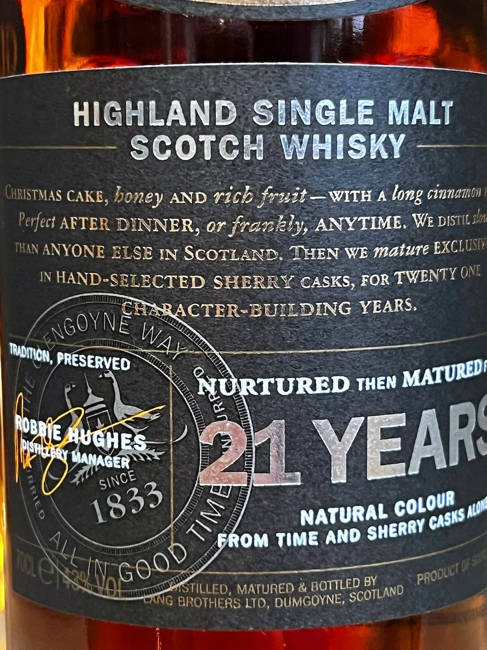Glengoyne 21yo — Dramface